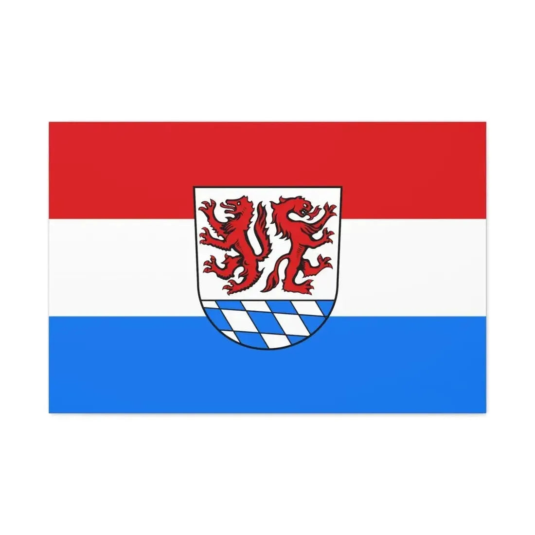 Flag of Passau Germany - Canvas Wall Art - The Sticker Space