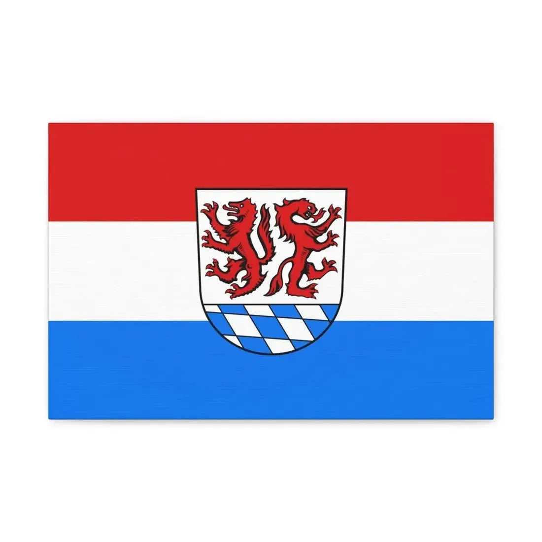 Flag of Passau Germany - Canvas Wall Art - The Sticker Space