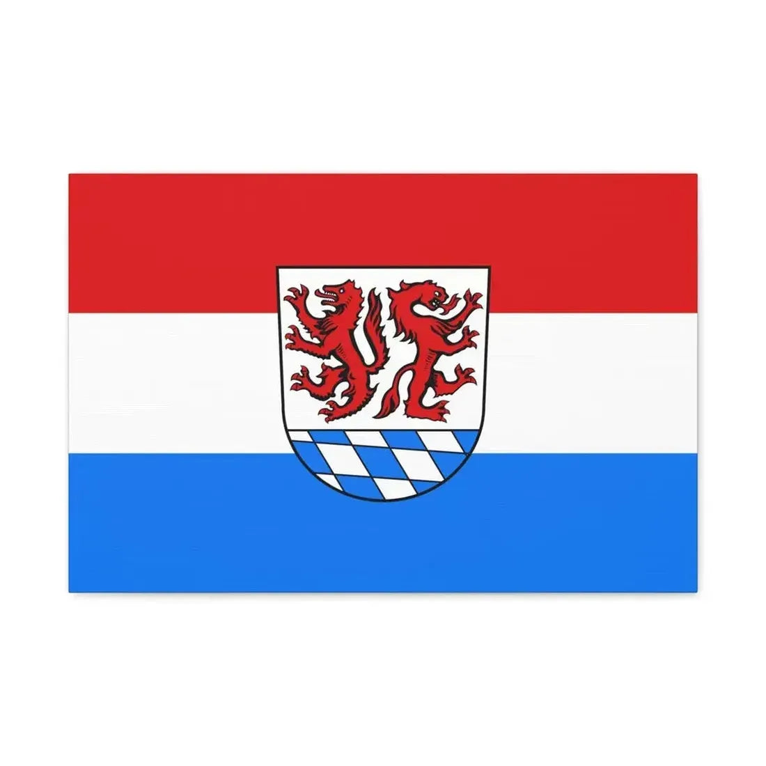 Flag of Passau Germany - Canvas Wall Art - The Sticker Space