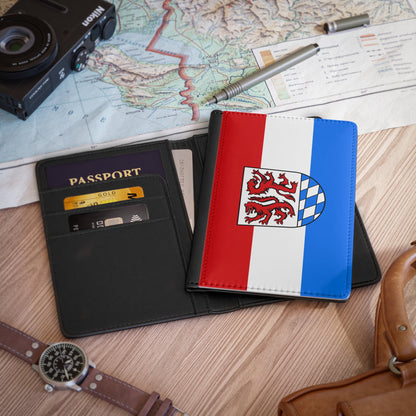 Flag of Passau Germany - Passport Holder-3.9" x 5.8"-The Sticker Space