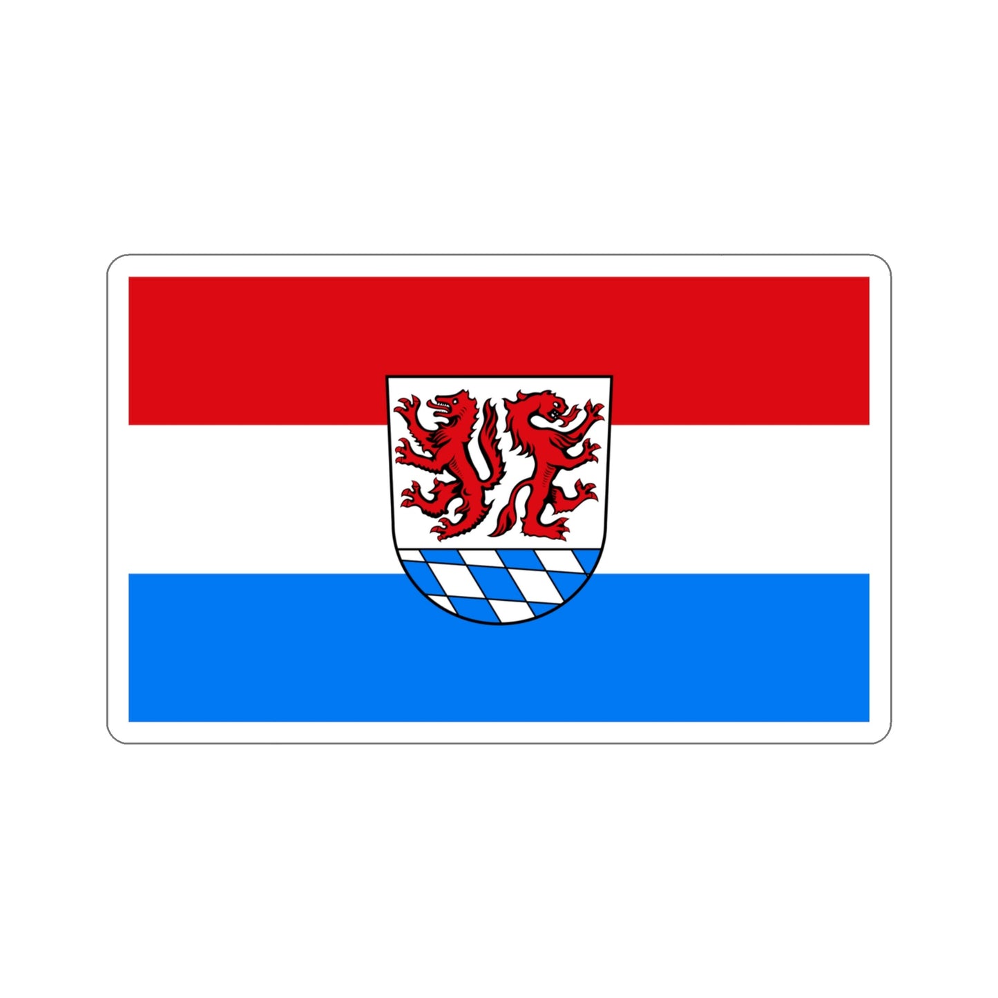 Flag of Passau Germany STICKER Vinyl Die-Cut Decal-4 Inch-The Sticker Space