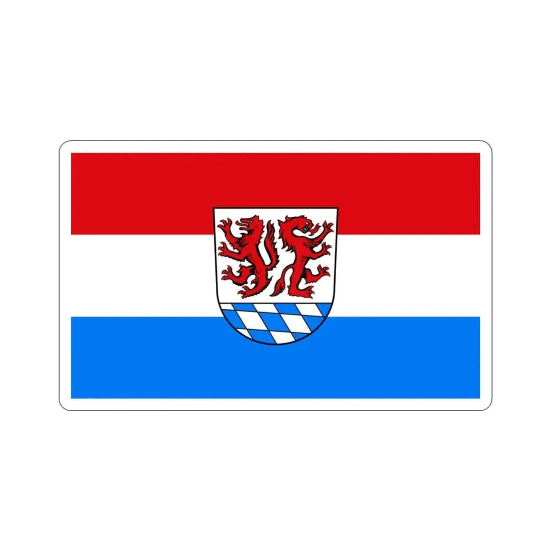 Flag of Passau Germany STICKER Vinyl Die-Cut Decal 4 Inch - The Sticker Space
