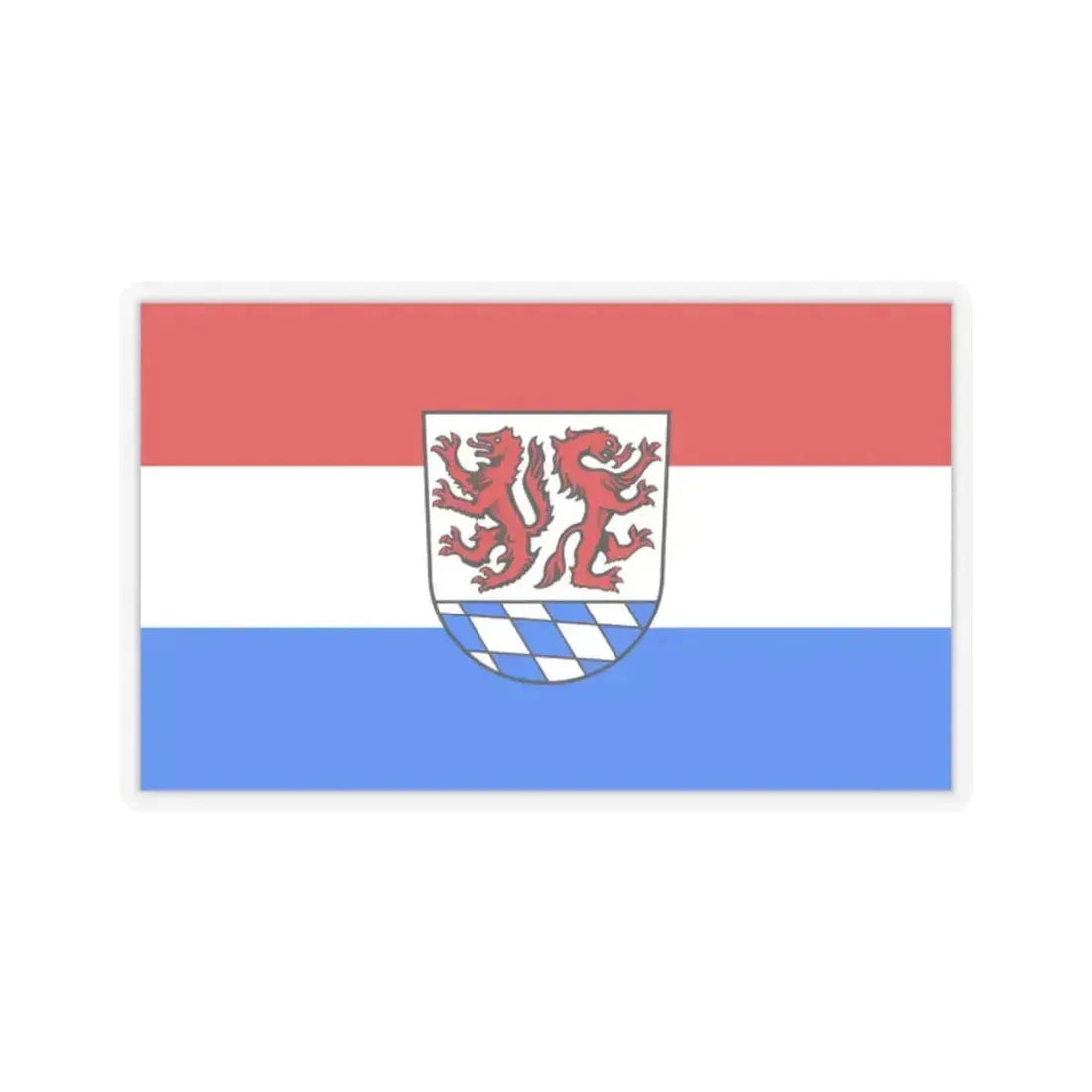 Flag of Passau Germany - STICKER Vinyl Kiss-Cut Decal 2 Inch Transparent - The Sticker Space