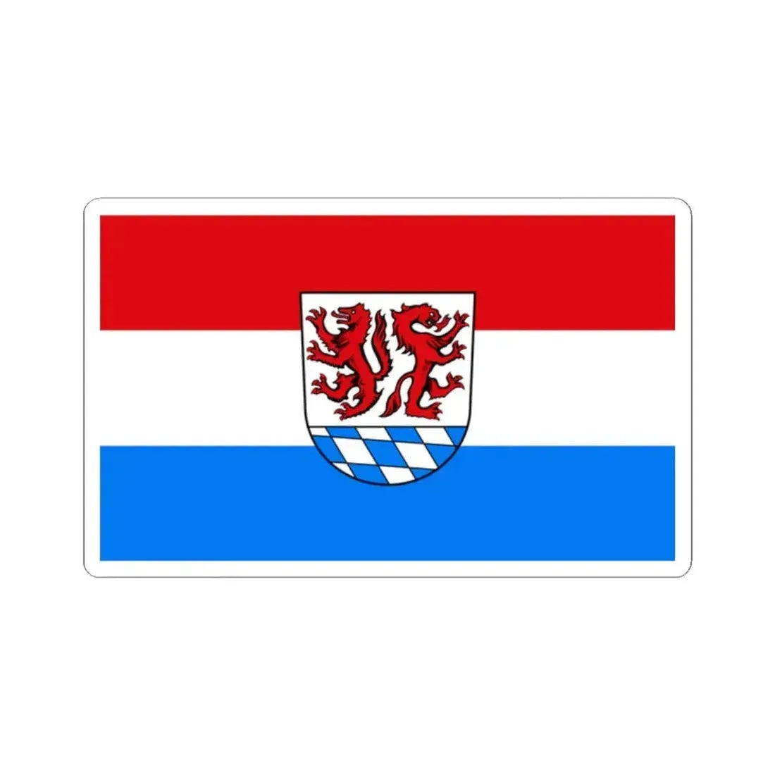 Flag of Passau Germany - STICKER Vinyl Kiss-Cut Decal 2 Inch White - The Sticker Space
