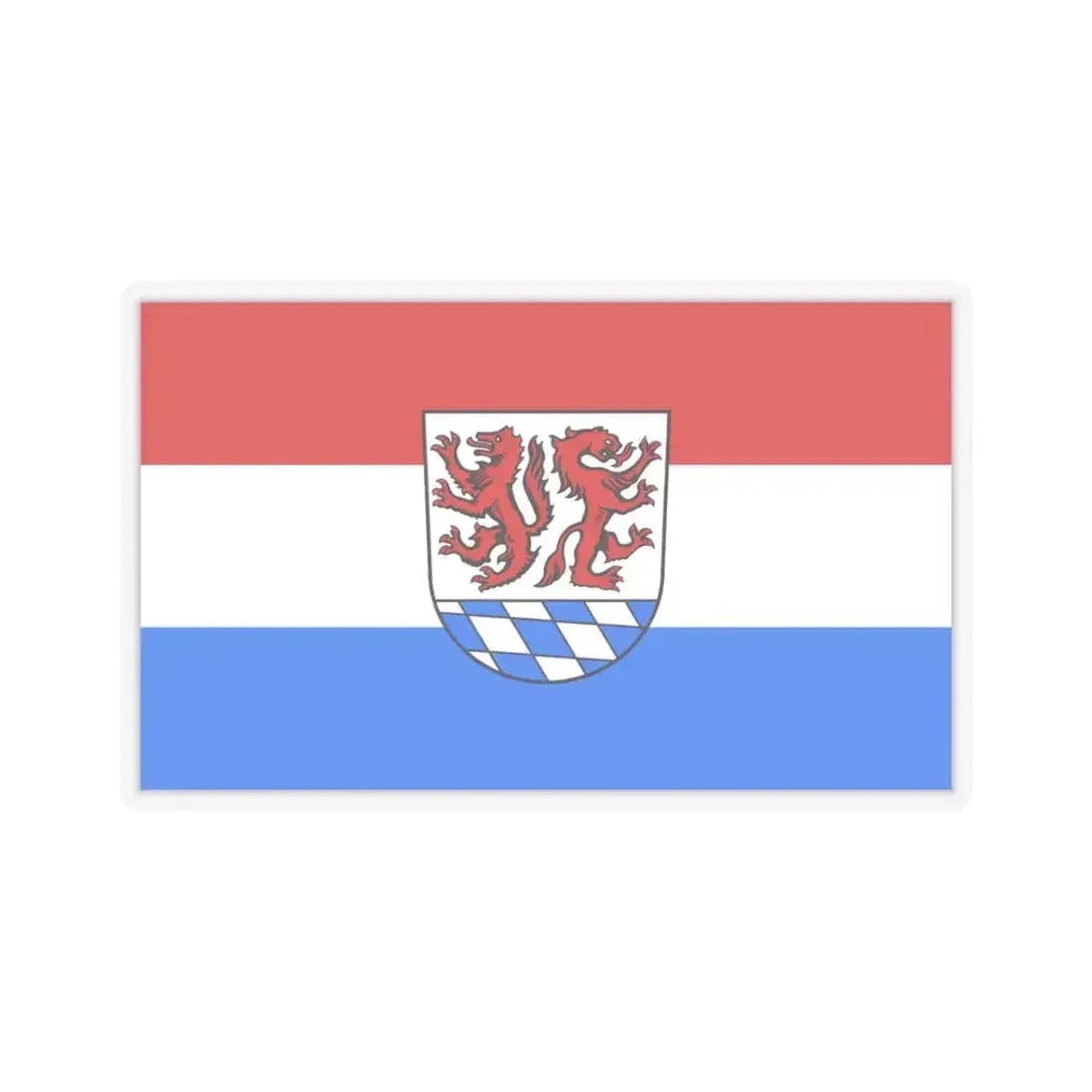 Flag of Passau Germany - STICKER Vinyl Kiss-Cut Decal 3 Inch Transparent - The Sticker Space