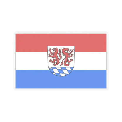 Flag of Passau Germany - STICKER Vinyl Kiss-Cut Decal 4 Inch Transparent - The Sticker Space