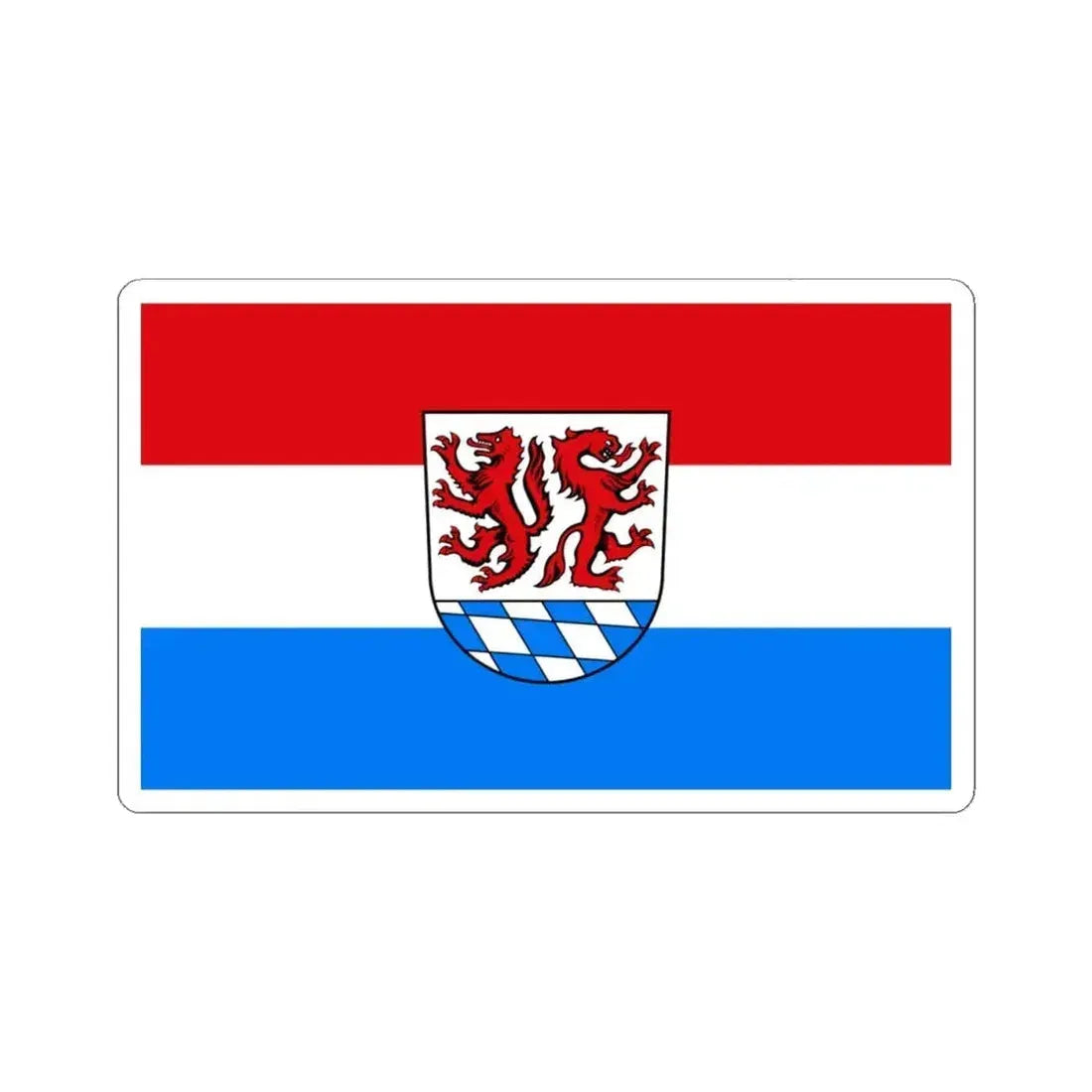 Flag of Passau Germany - STICKER Vinyl Kiss-Cut Decal 4 Inch White - The Sticker Space