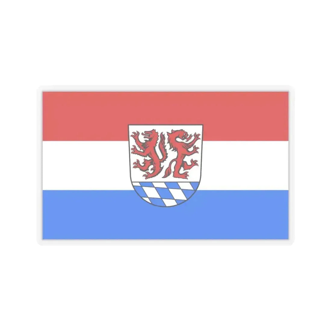Flag of Passau Germany - STICKER Vinyl Kiss-Cut Decal 6 Inch Transparent - The Sticker Space