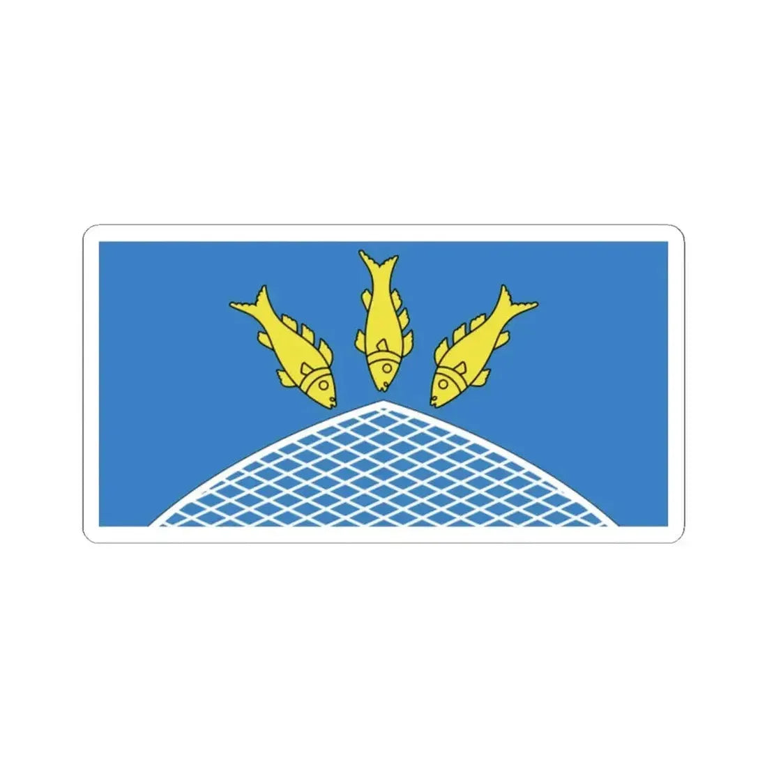 Flag of Pastavy (Belarus) STICKER Vinyl Kiss-Cut Decal 2 Inch White - The Sticker Space