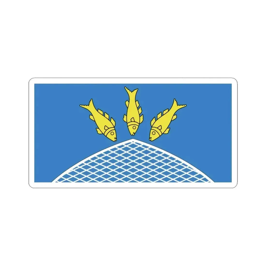 Flag of Pastavy (Belarus) STICKER Vinyl Kiss-Cut Decal 3 Inch White - The Sticker Space