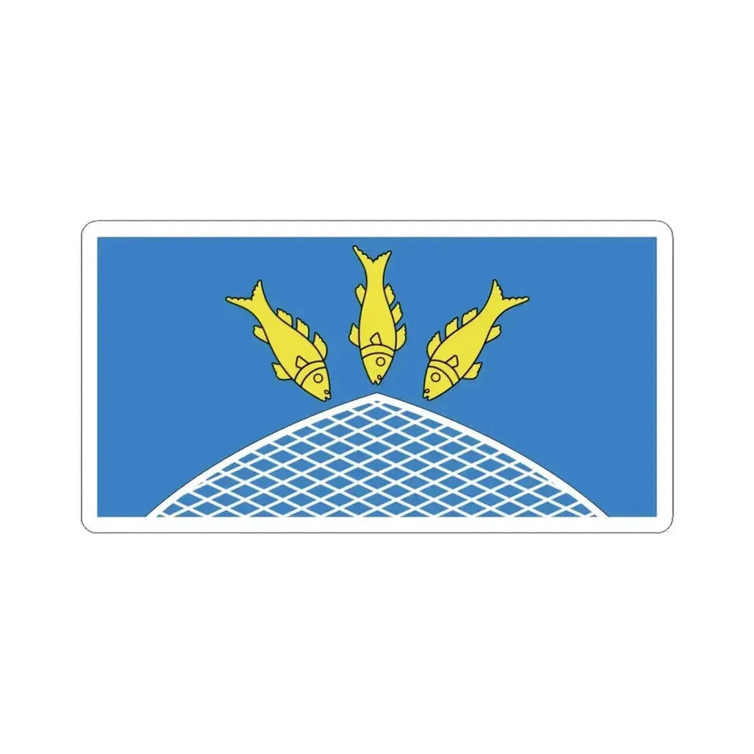 Flag of Pastavy (Belarus) STICKER Vinyl Kiss-Cut Decal 6 Inch White - The Sticker Space