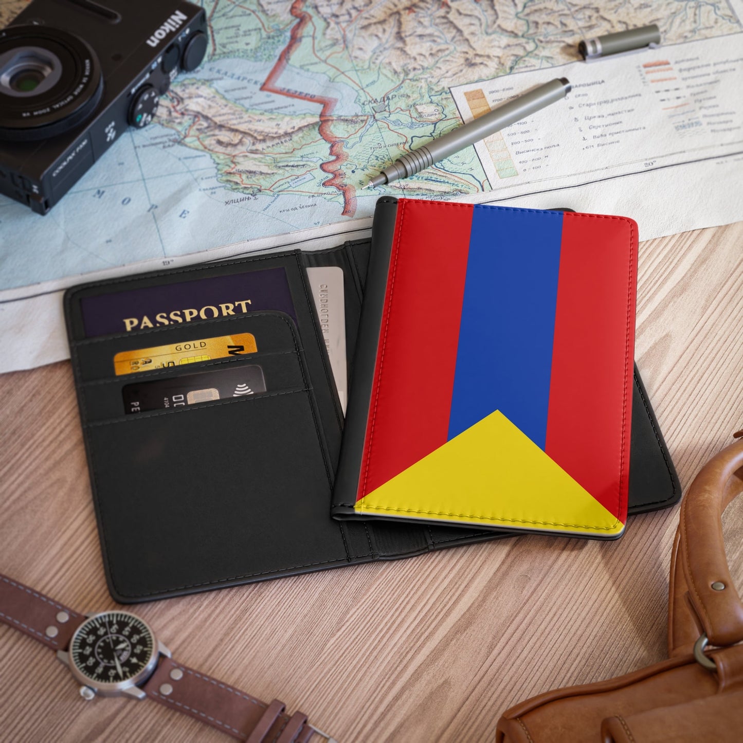 Flag of Pasto Colombia - Passport Holder-3.9" x 5.8"-The Sticker Space