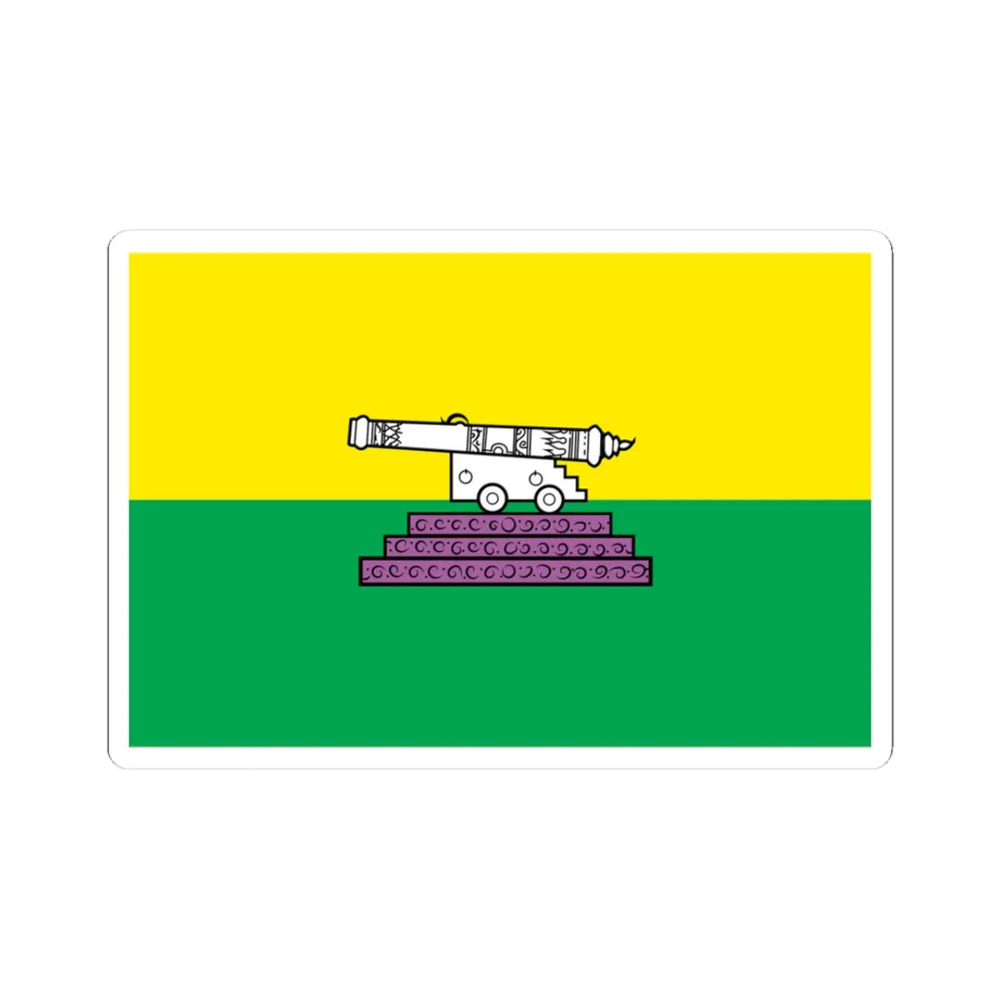 Flag of Pattani Province (Thailand) STICKER Vinyl Kiss-Cut Decal 3 Inch White - The Sticker Space