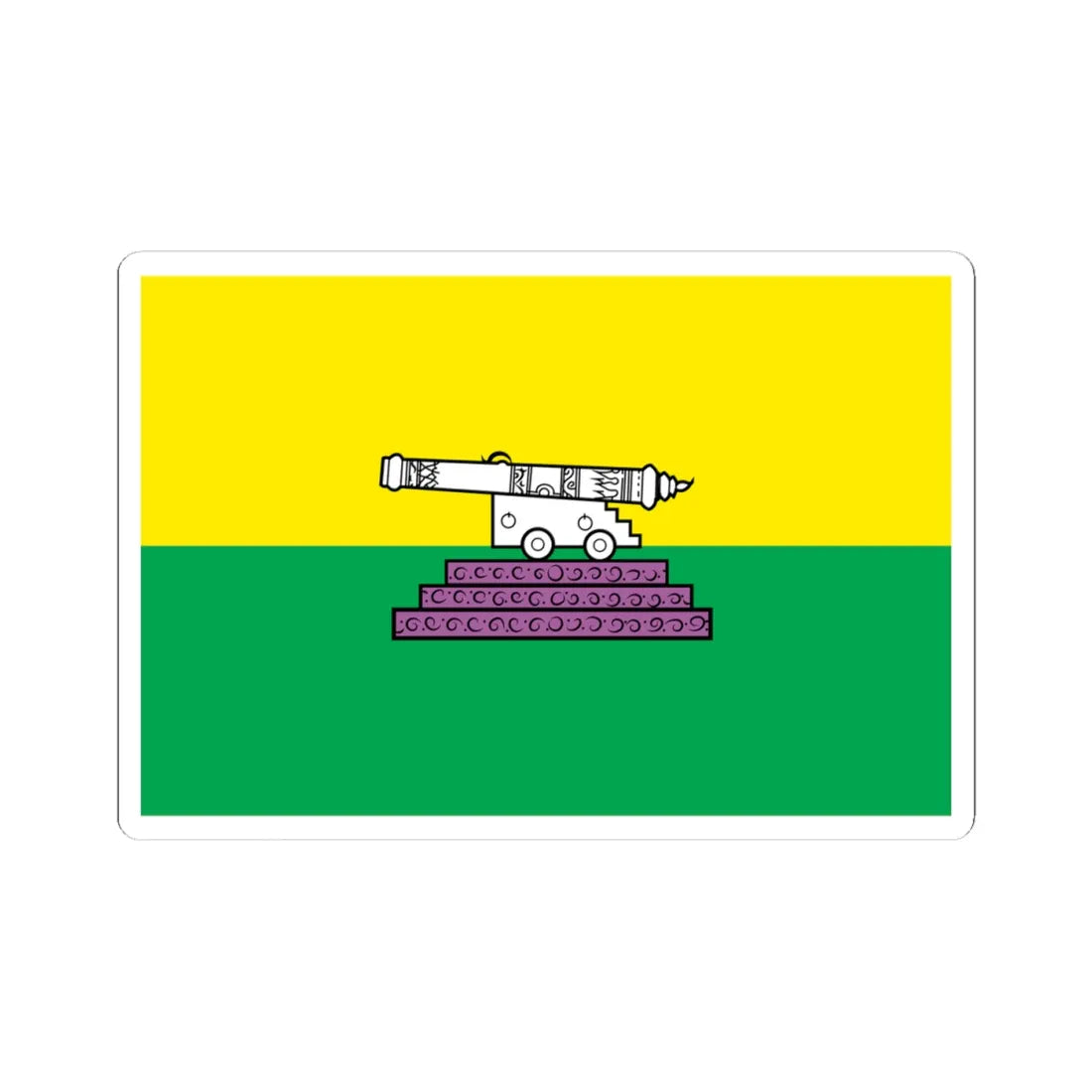 Flag of Pattani Province (Thailand) STICKER Vinyl Kiss-Cut Decal 4 Inch White - The Sticker Space