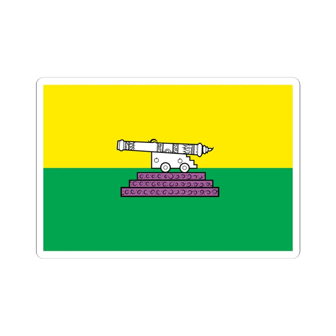 Flag of Pattani Province (Thailand) STICKER Vinyl Kiss-Cut Decal 6 Inch White - The Sticker Space