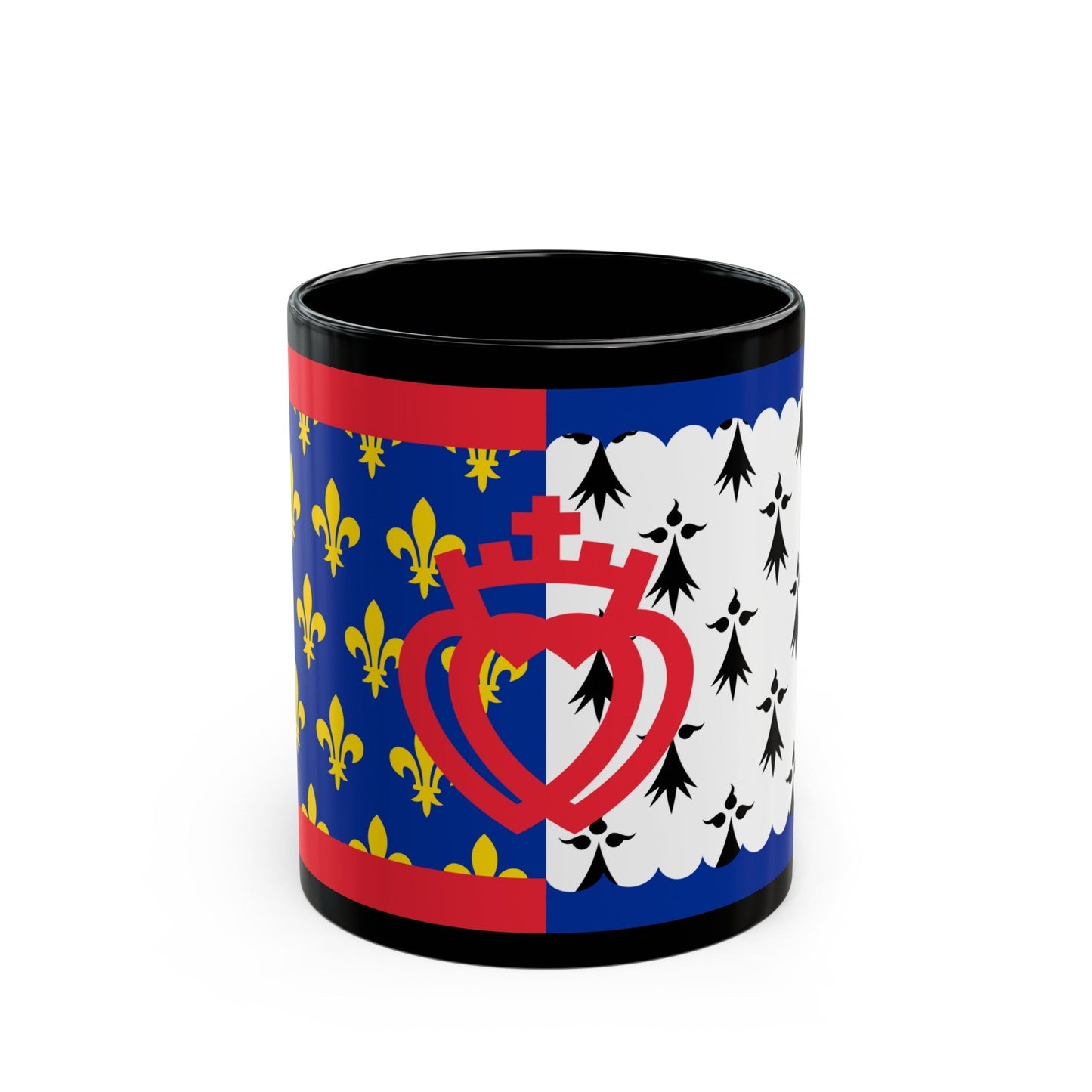 Flag of Pays de la Loire France - Black Coffee Mug-11oz-The Sticker Space