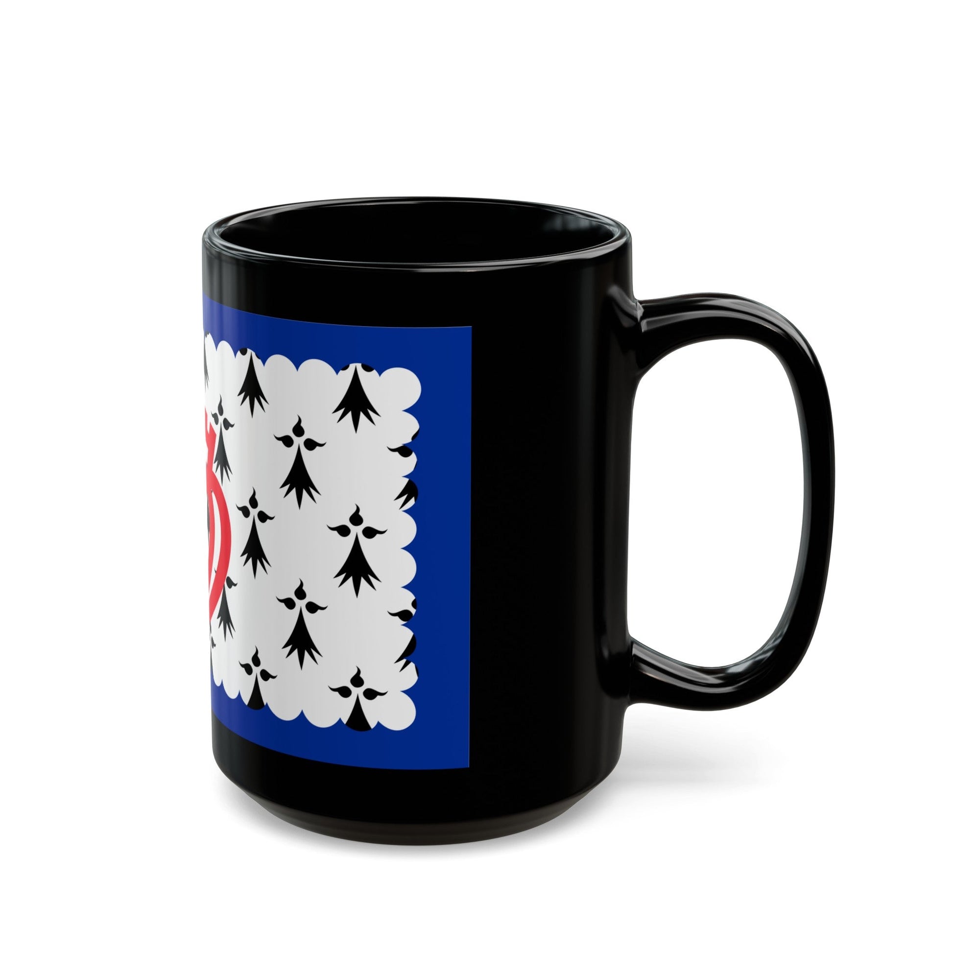 Flag of Pays de la Loire France - Black Coffee Mug-The Sticker Space