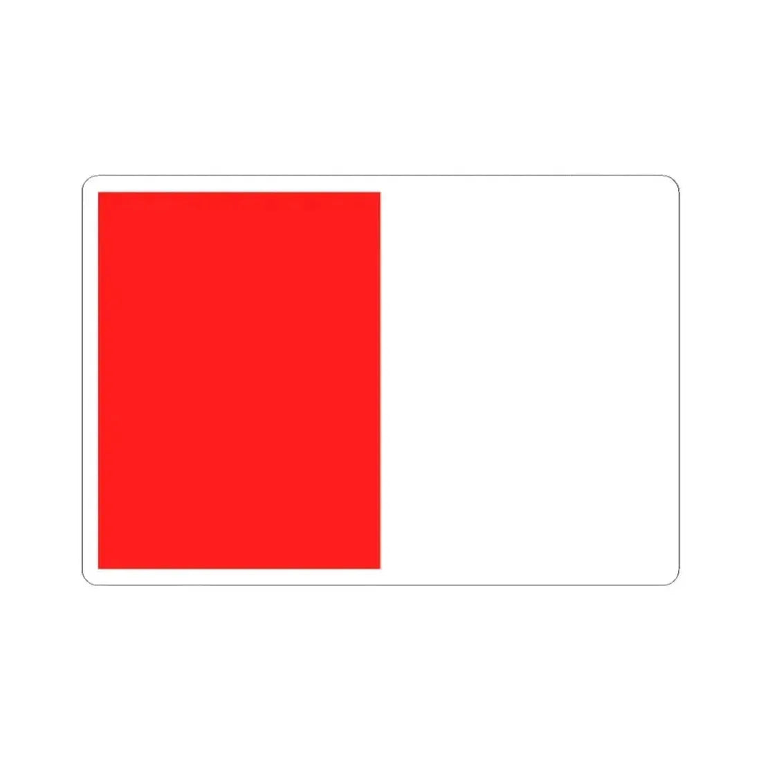 Flag of Pecq (Belgium) STICKER Vinyl Kiss-Cut Decal 2 Inch White - The Sticker Space