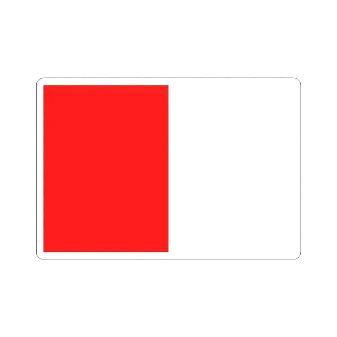 Flag of Pecq (Belgium) STICKER Vinyl Kiss-Cut Decal 3 Inch White - The Sticker Space