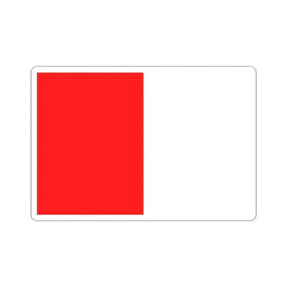 Flag of Pecq (Belgium) STICKER Vinyl Kiss-Cut Decal 3 Inch White - The Sticker Space