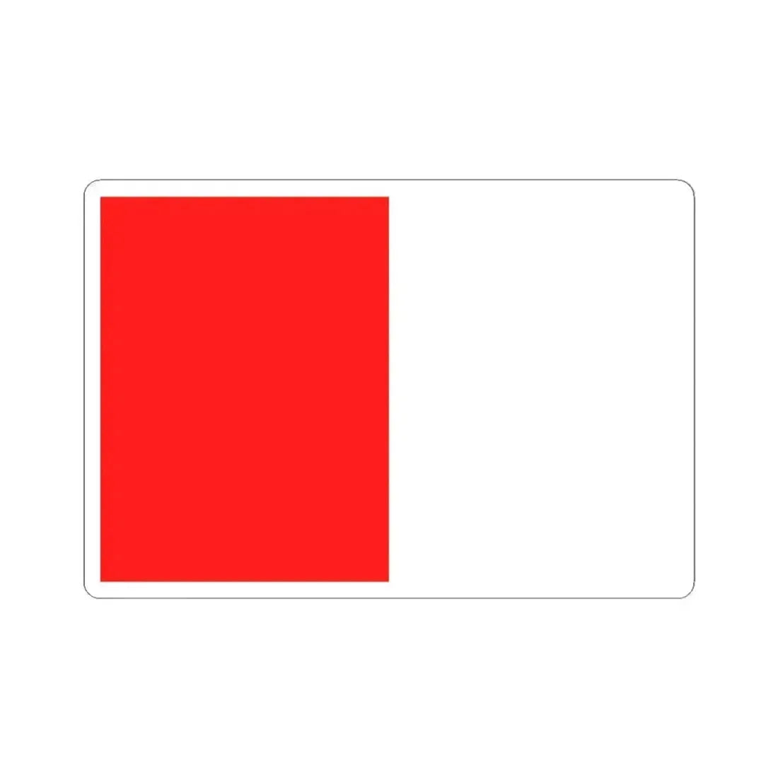 Flag of Pecq (Belgium) STICKER Vinyl Kiss-Cut Decal 4 Inch White - The Sticker Space