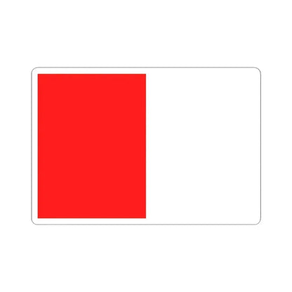 Flag of Pecq (Belgium) STICKER Vinyl Kiss-Cut Decal 4 Inch White - The Sticker Space