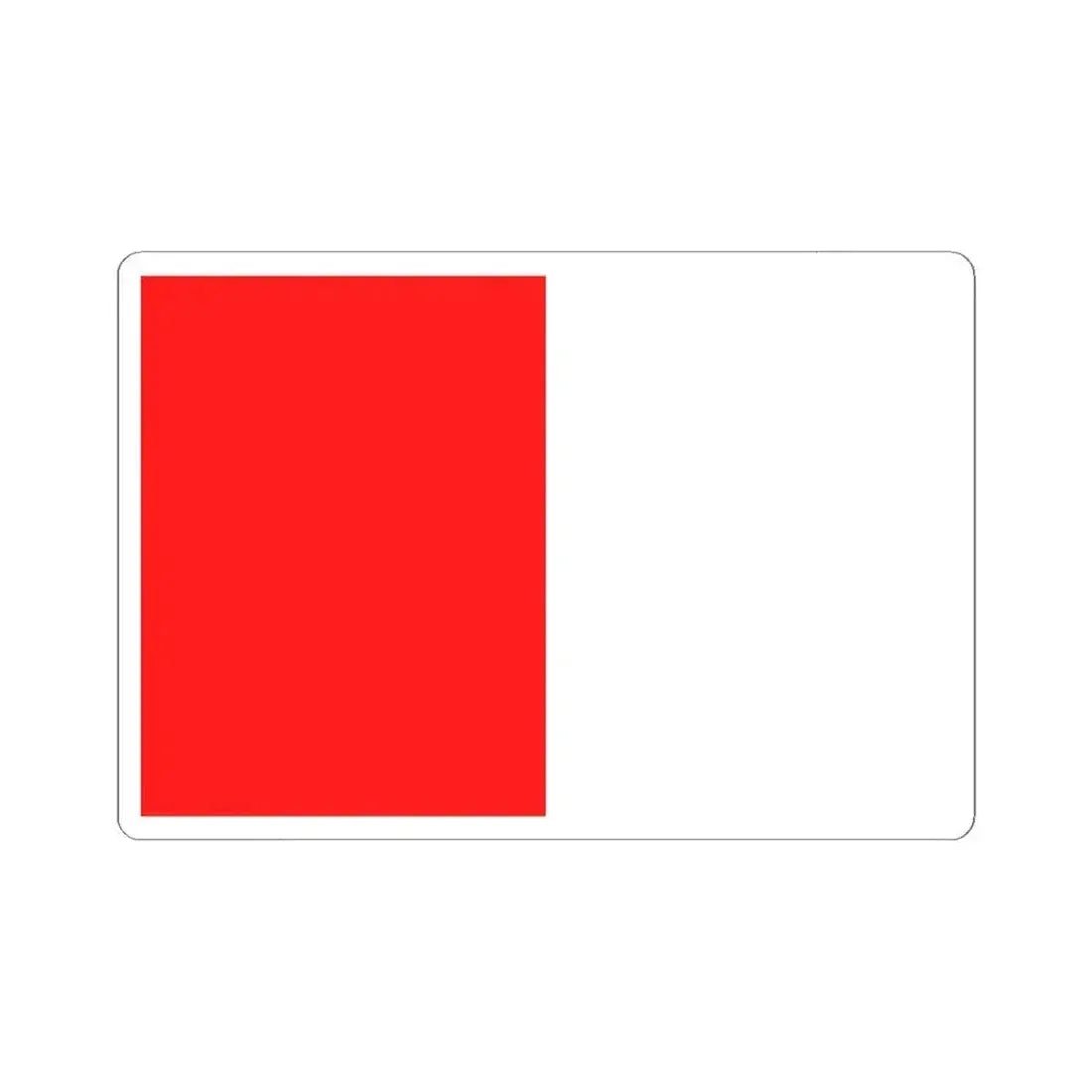 Flag of Pecq (Belgium) STICKER Vinyl Kiss-Cut Decal 6 Inch White - The Sticker Space