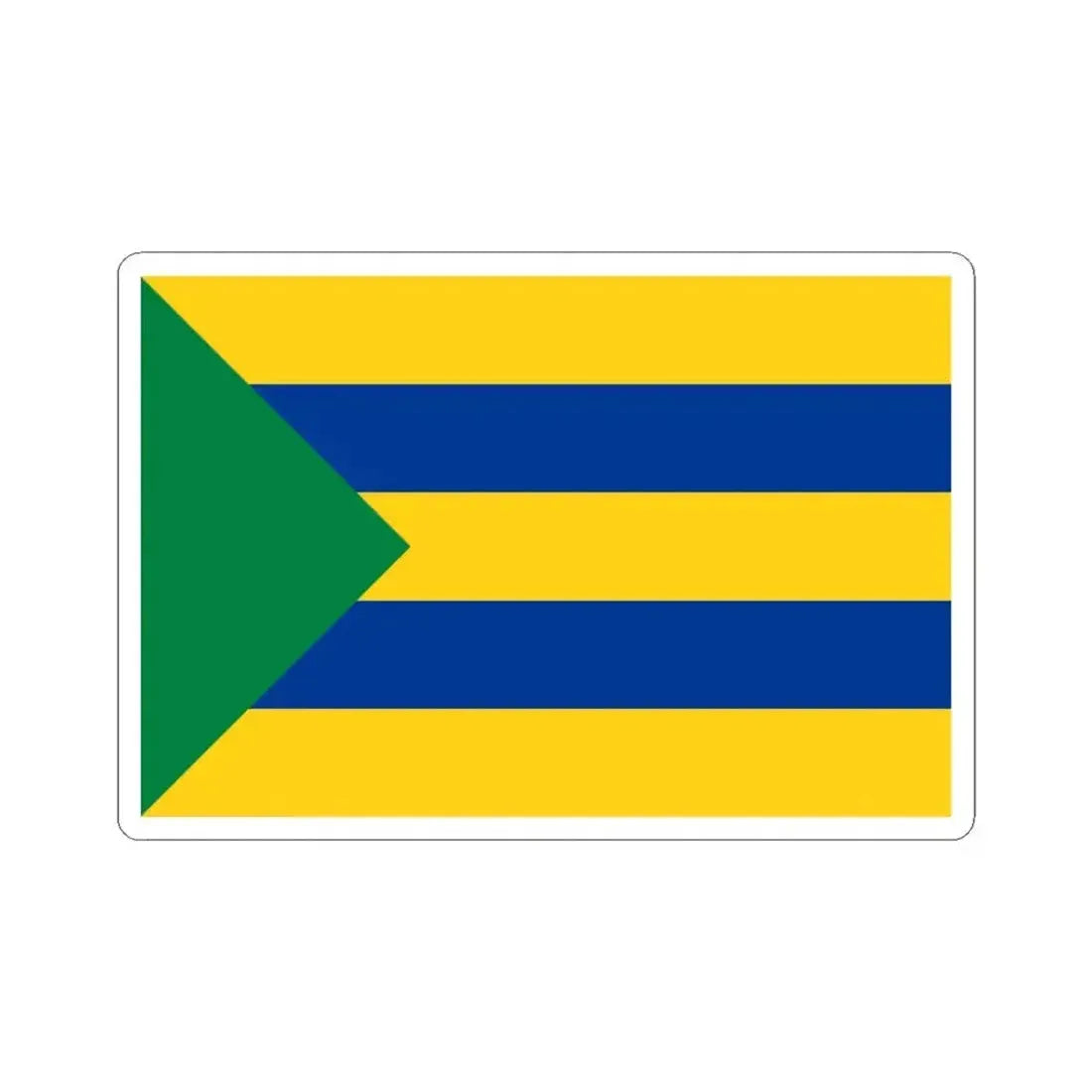 Flag of Pedernales (Ecuador) STICKER Vinyl Kiss-Cut Decal 3 Inch White - The Sticker Space