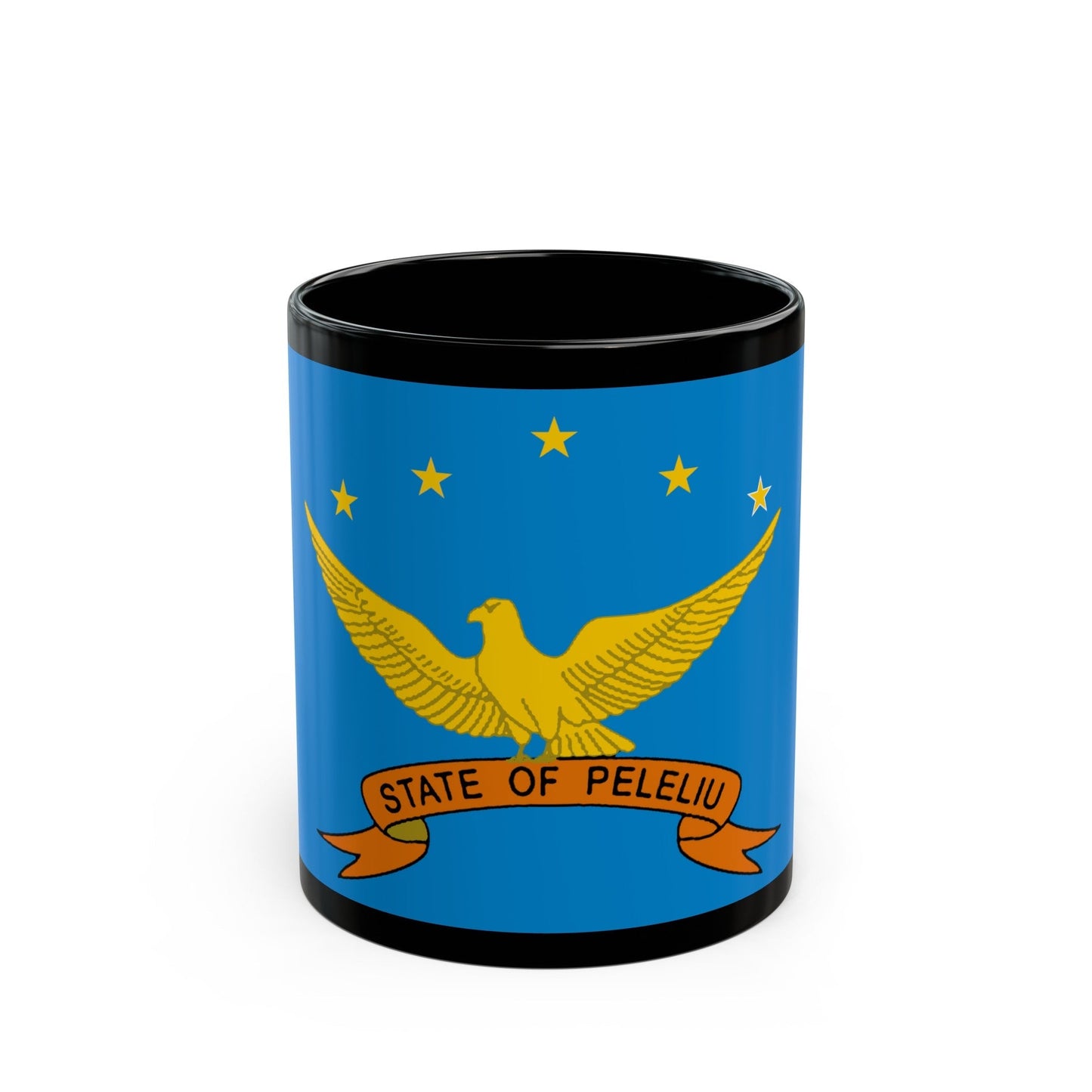 Flag of Peleliu Palau - Black Coffee Mug-11oz-The Sticker Space