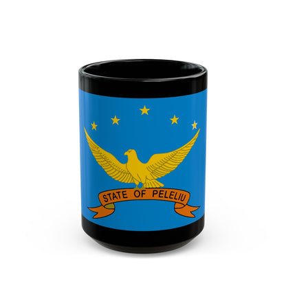 Flag of Peleliu Palau - Black Coffee Mug-15oz-The Sticker Space