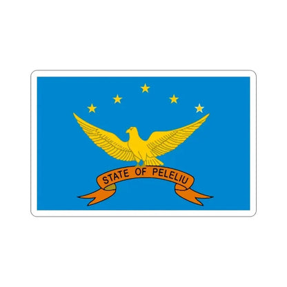Flag of Peleliu Palau STICKER Vinyl Die-Cut Decal 3 Inch - The Sticker Space