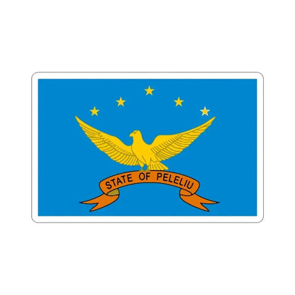 Flag of Peleliu Palau STICKER Vinyl Die-Cut Decal 4 Inch - The Sticker Space