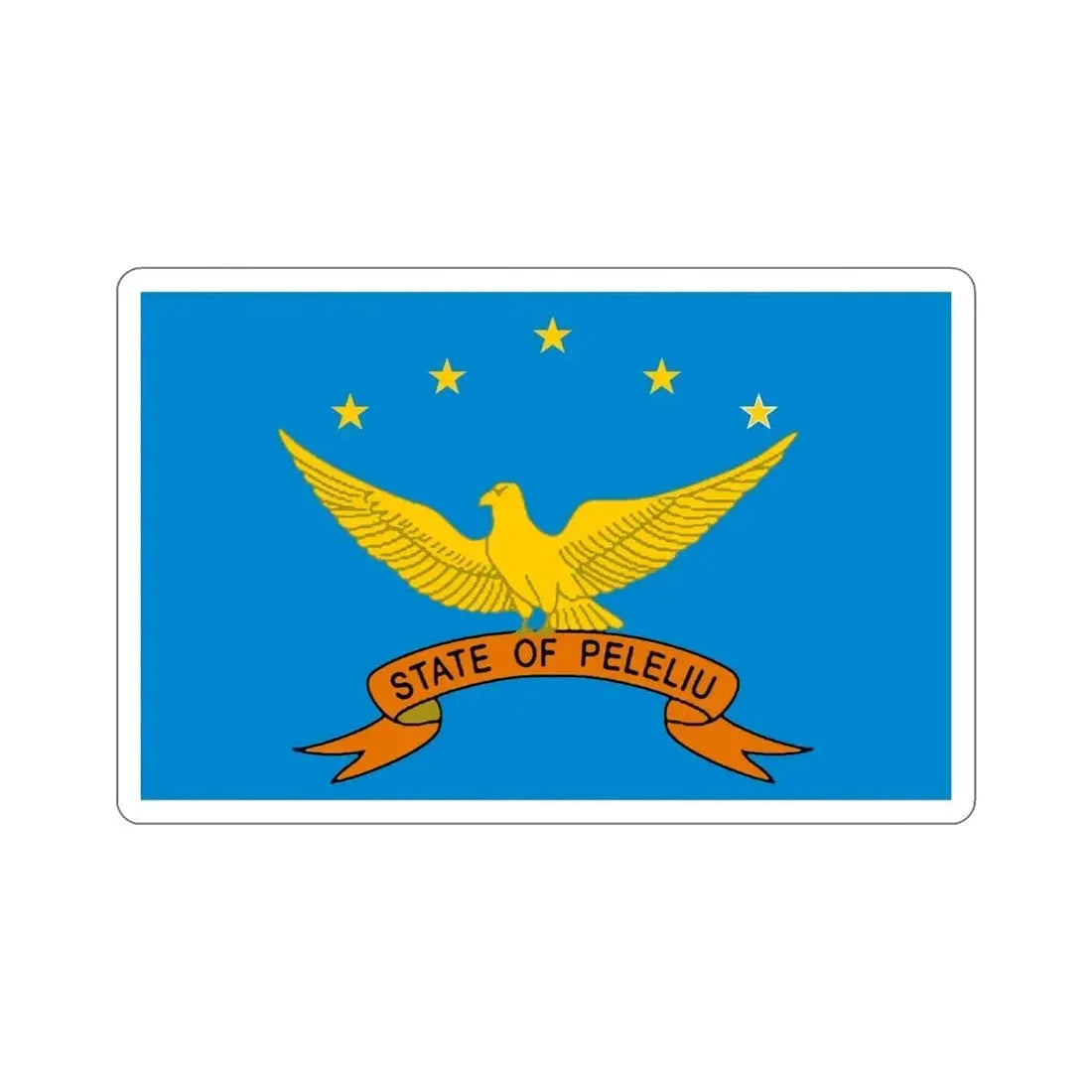 Flag of Peleliu Palau STICKER Vinyl Die-Cut Decal - The Sticker Space