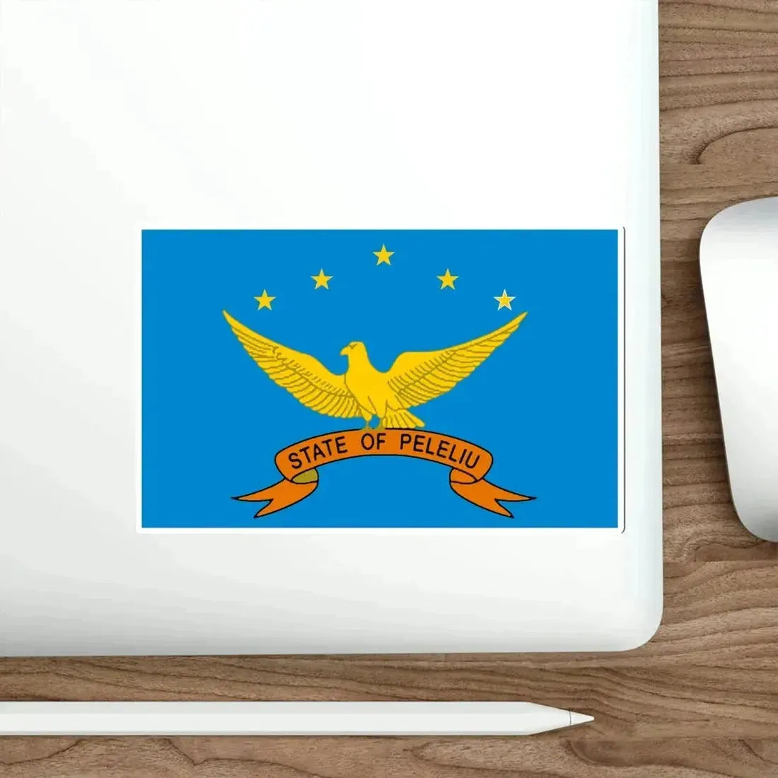 Flag of Peleliu Palau STICKER Vinyl Die-Cut Decal - The Sticker Space