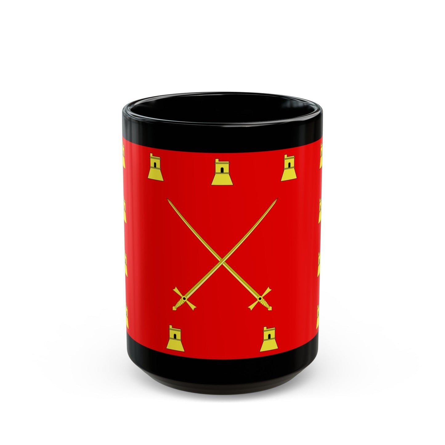 Flag of Pembroke Malta - Black Coffee Mug-15oz-The Sticker Space