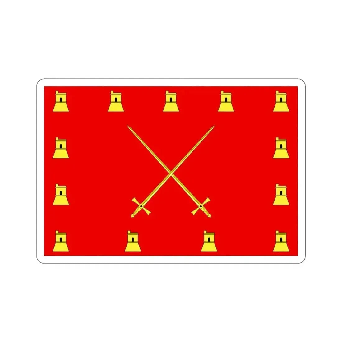 Flag of Pembroke Malta STICKER Vinyl Die-Cut Decal 4 Inch - The Sticker Space