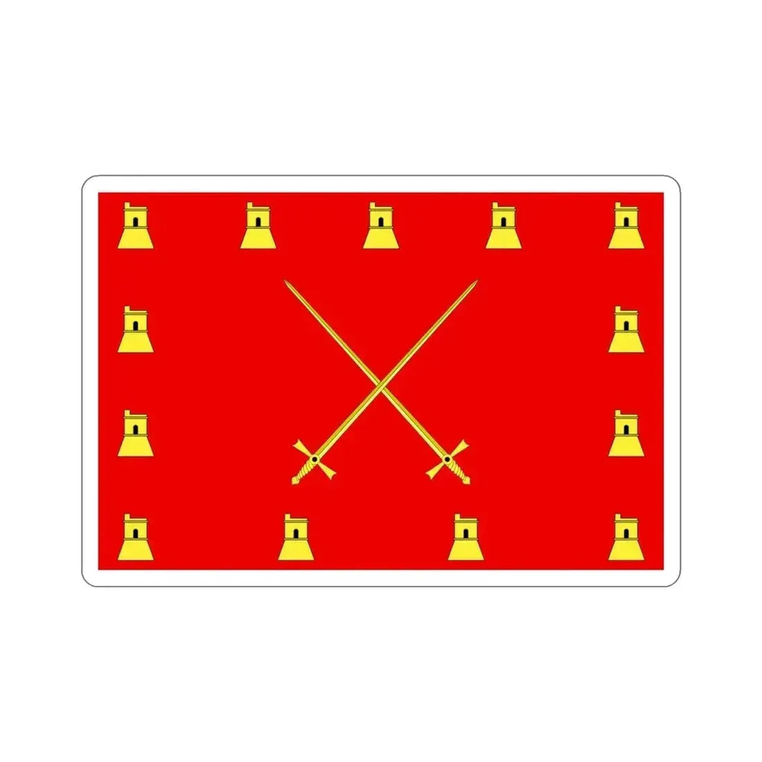 Flag of Pembroke Malta STICKER Vinyl Die-Cut Decal 5 Inch - The Sticker Space