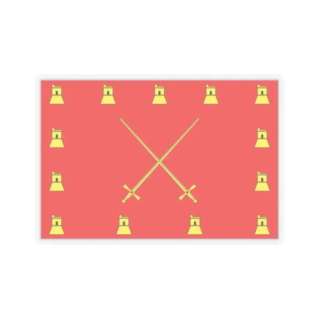 Flag of Pembroke Malta - STICKER Vinyl Kiss-Cut Decal 2 Inch Transparent - The Sticker Space