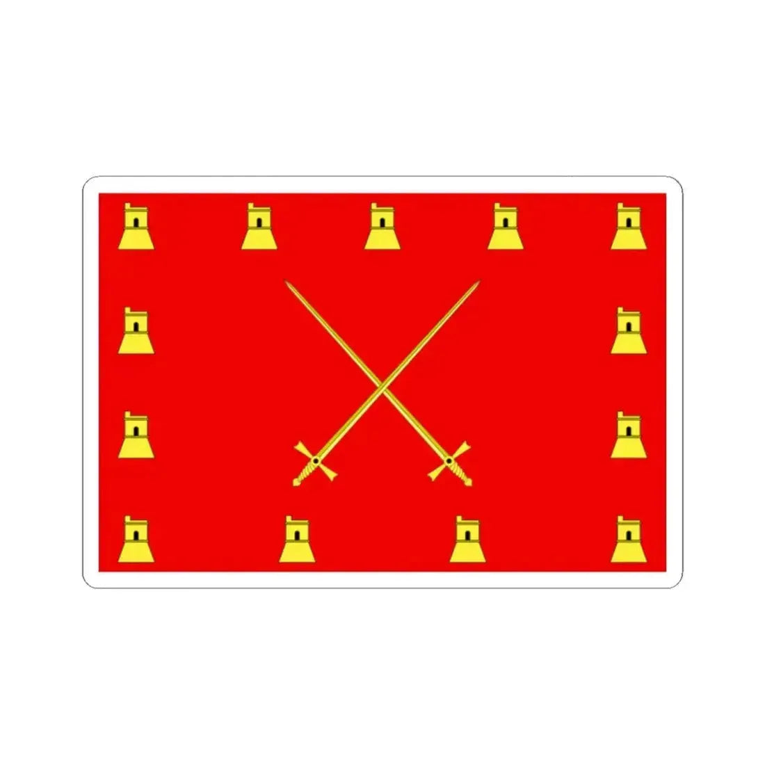 Flag of Pembroke Malta - STICKER Vinyl Kiss-Cut Decal 2 Inch White - The Sticker Space