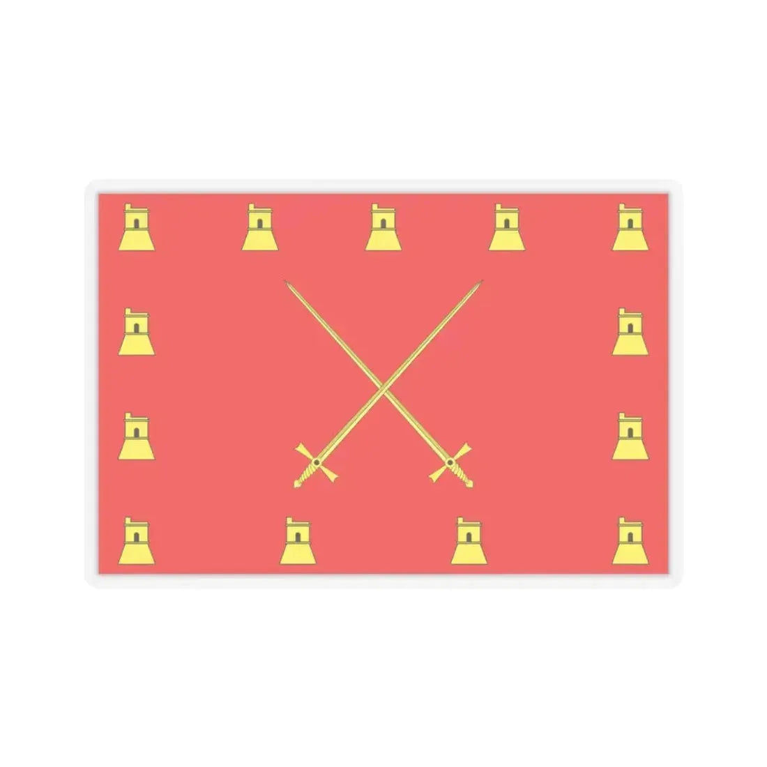 Flag of Pembroke Malta - STICKER Vinyl Kiss-Cut Decal 3 Inch Transparent - The Sticker Space