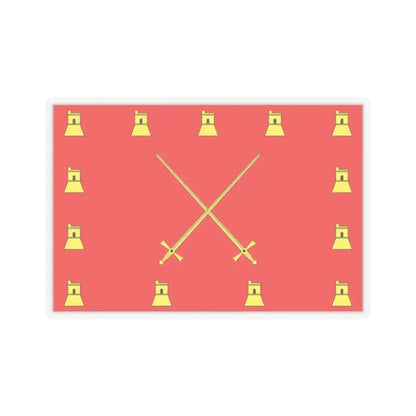 Flag of Pembroke Malta - STICKER Vinyl Kiss-Cut Decal 3 Inch Transparent - The Sticker Space