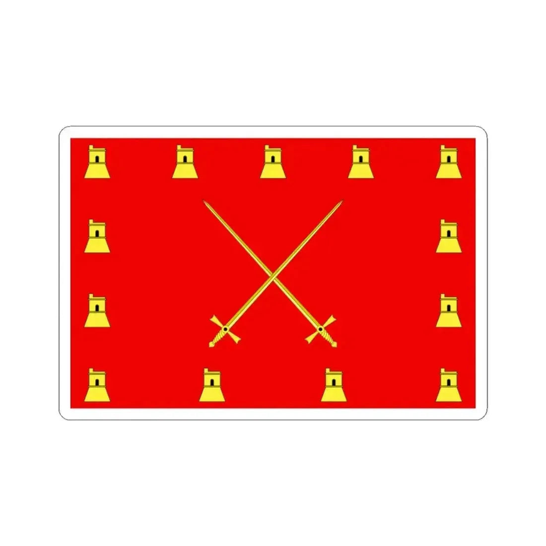 Flag of Pembroke Malta - STICKER Vinyl Kiss-Cut Decal 3 Inch White - The Sticker Space