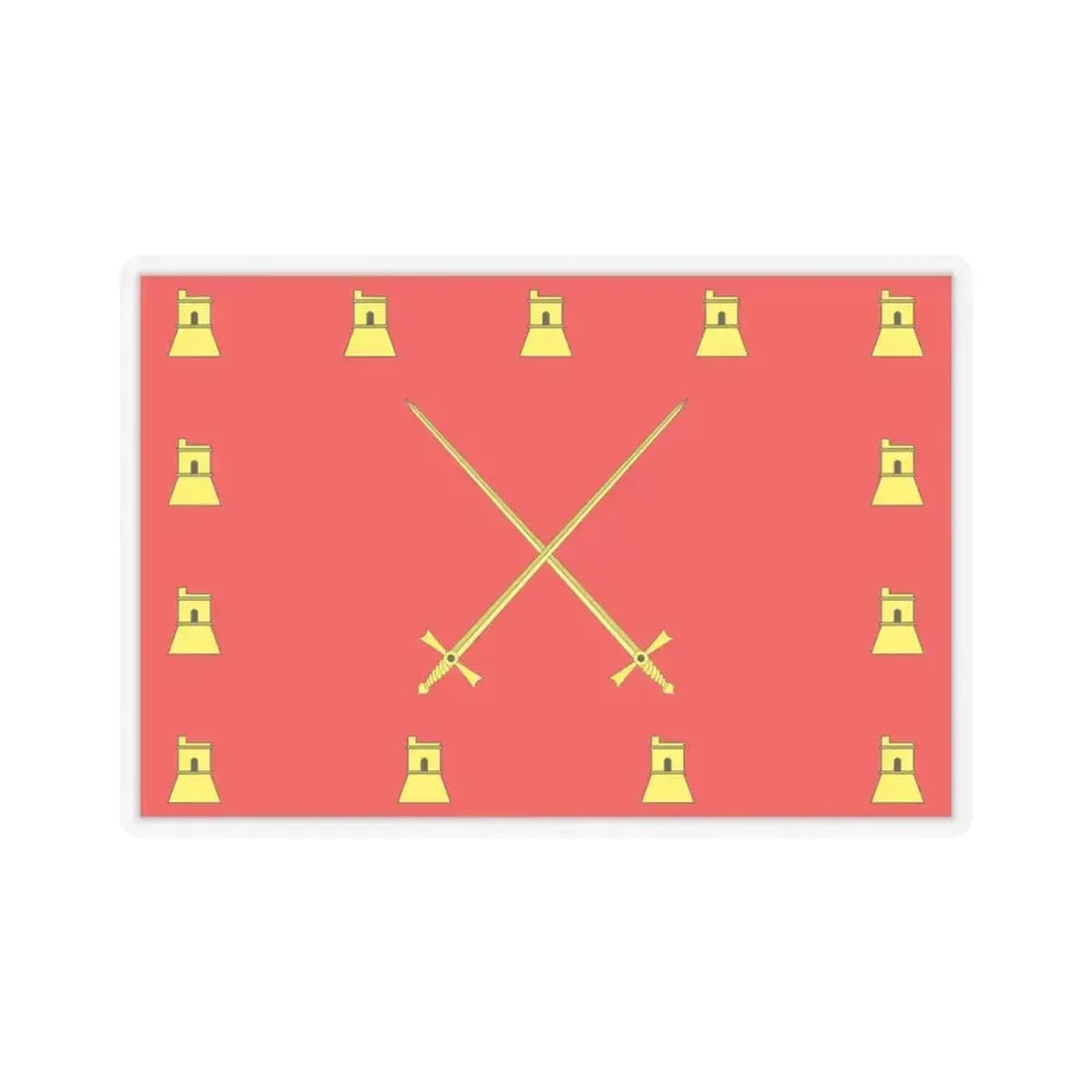 Flag of Pembroke Malta - STICKER Vinyl Kiss-Cut Decal 4 Inch Transparent - The Sticker Space