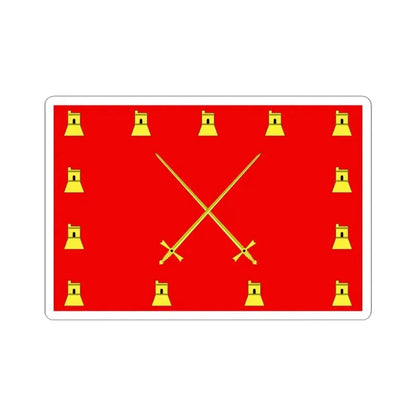 Flag of Pembroke Malta - STICKER Vinyl Kiss-Cut Decal 4 Inch White - The Sticker Space