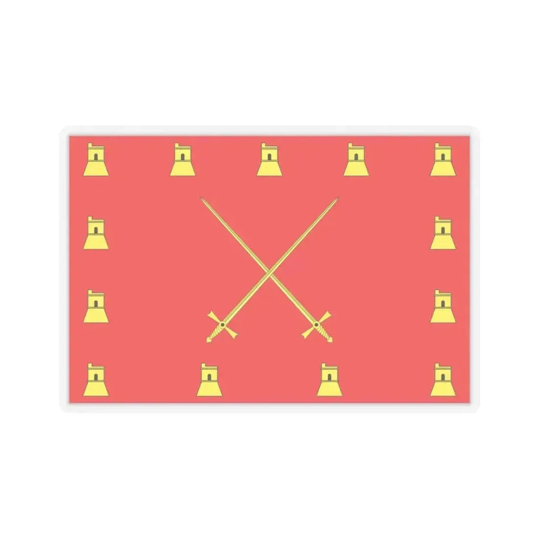 Flag of Pembroke Malta - STICKER Vinyl Kiss-Cut Decal 6 Inch Transparent - The Sticker Space