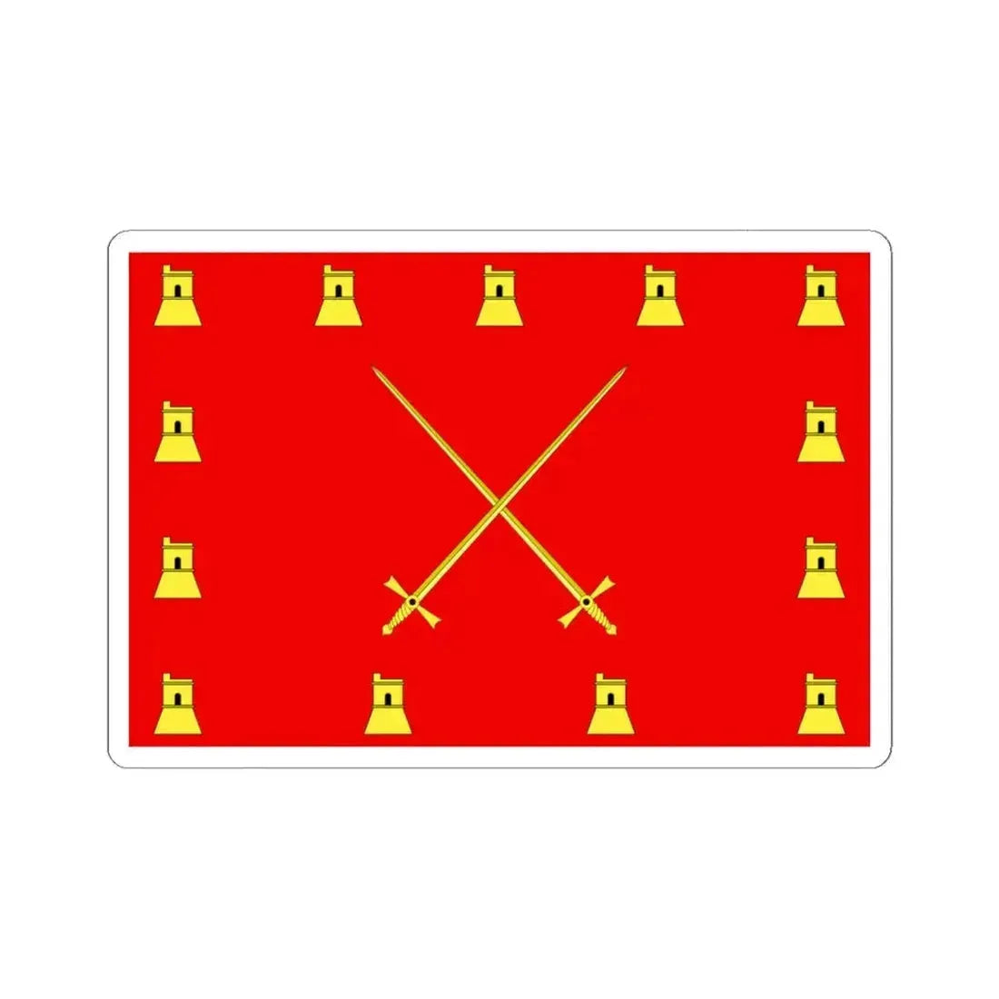 Flag of Pembroke Malta - STICKER Vinyl Kiss-Cut Decal 6 Inch White - The Sticker Space