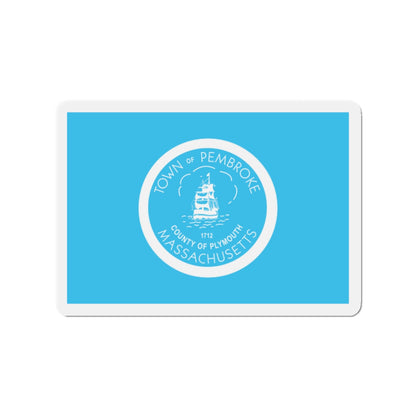 Flag of Pembroke Massachusetts - Die-Cut Magnet-2" x 2"-The Sticker Space