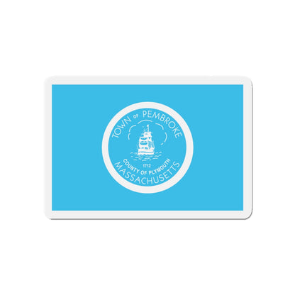 Flag of Pembroke Massachusetts - Die-Cut Magnet-4" x 4"-The Sticker Space