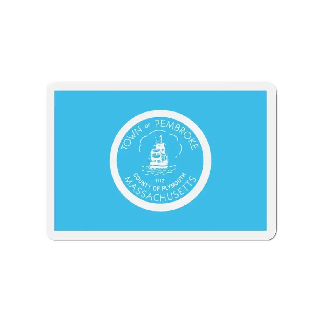 Flag of Pembroke Massachusetts - Refrigerator Magnet 3 Inch - The Sticker Space