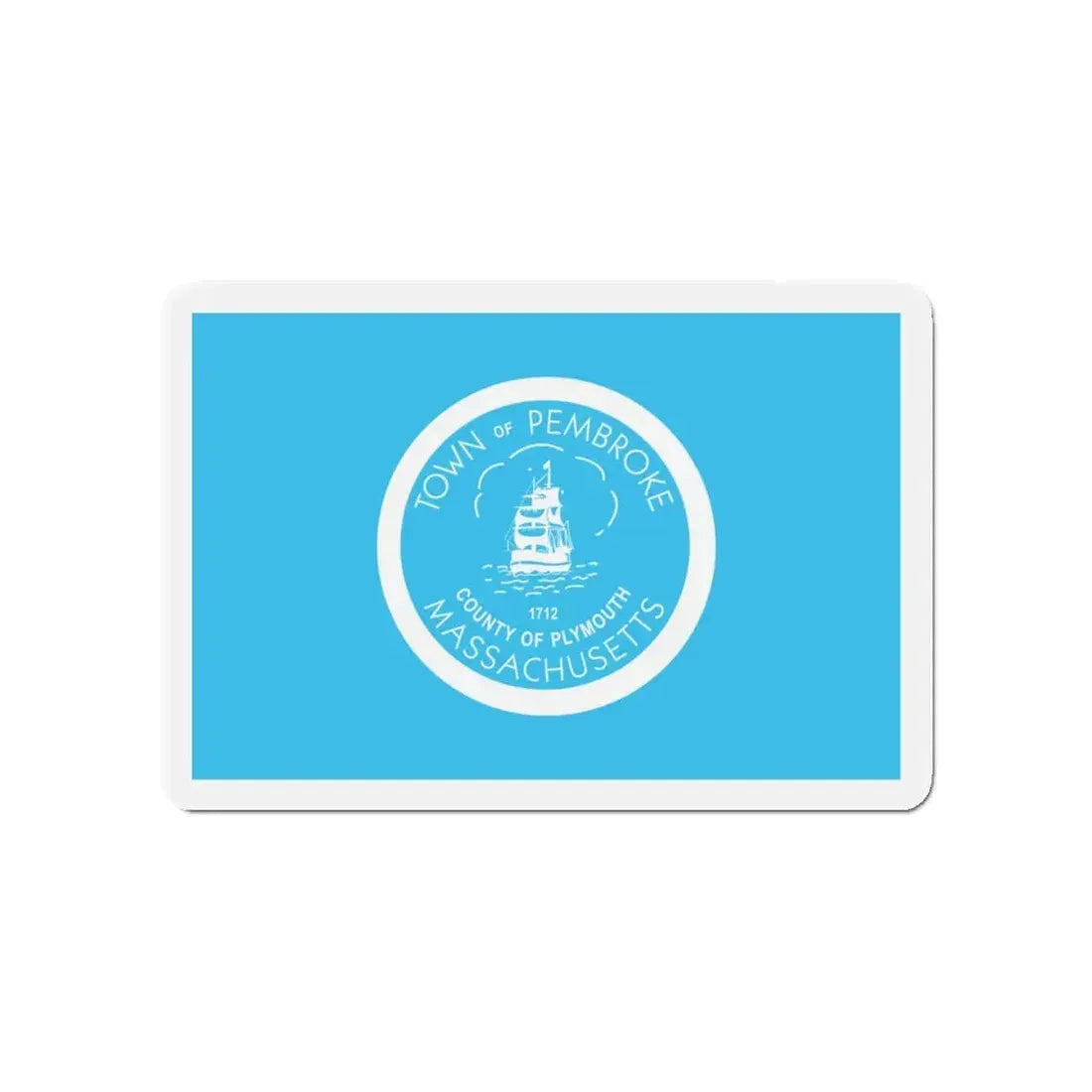 Flag of Pembroke Massachusetts - Refrigerator Magnet 4 Inch - The Sticker Space